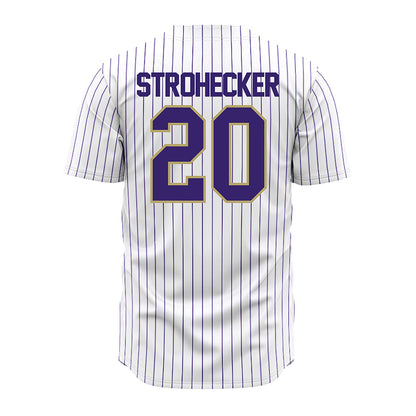 JMU - NCAA Baseball : Jonathan Strohecker - White Jersey-1