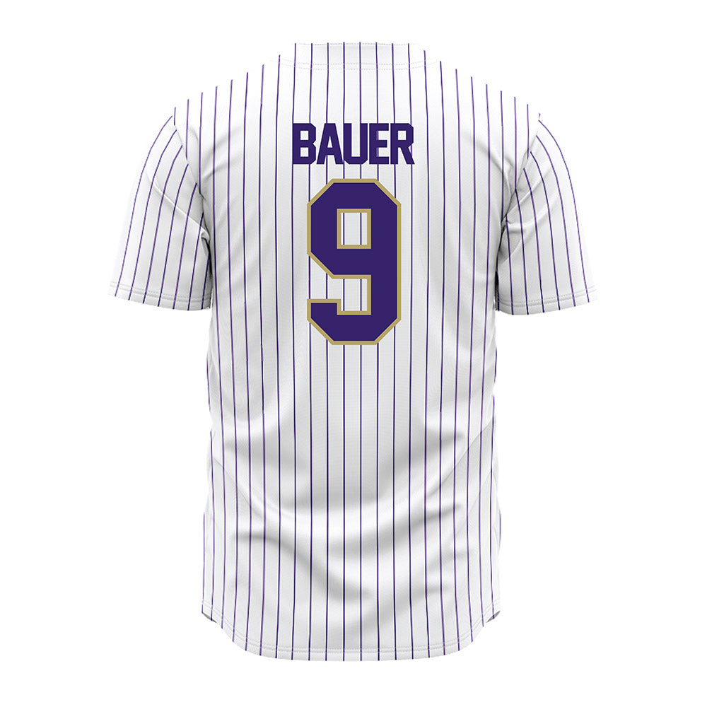 JMU - NCAA Baseball : Landon Bauer - White Jersey-1