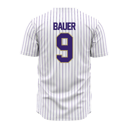 JMU - NCAA Baseball : Landon Bauer - White Jersey-1