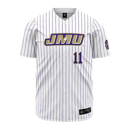 JMU - NCAA Baseball : Ryan Gocio - White Jersey-0
