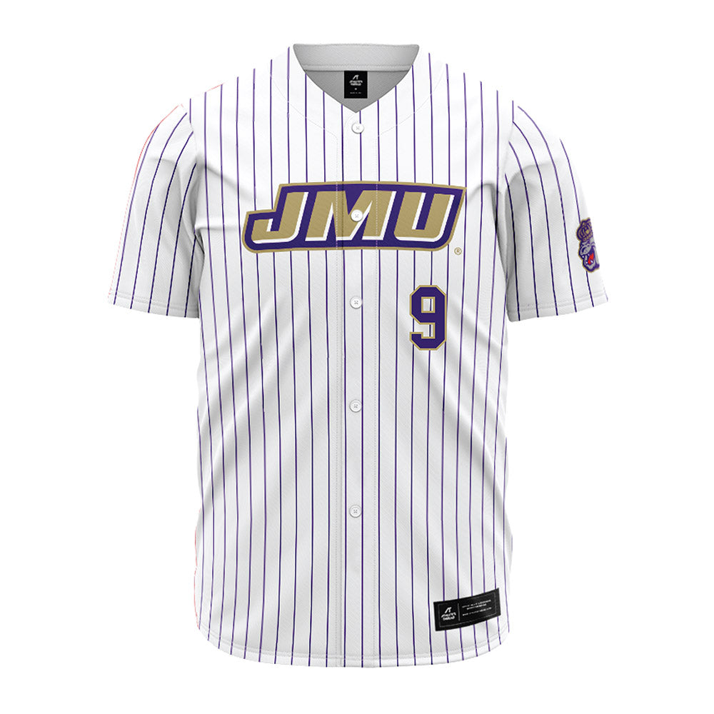 JMU - NCAA Baseball : Landon Bauer - White Jersey-0