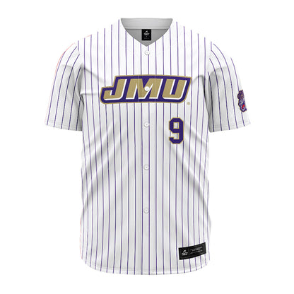 JMU - NCAA Baseball : Landon Bauer - White Jersey-0