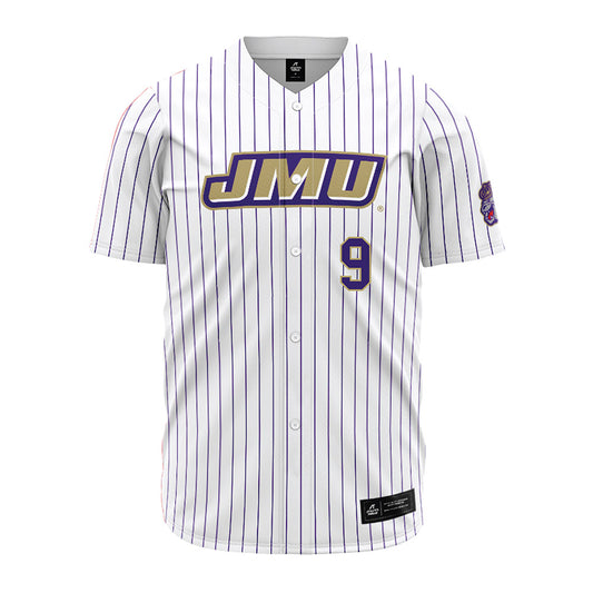 JMU - NCAA Baseball : Landon Bauer - White Jersey-0