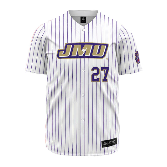 JMU - NCAA Baseball : Christian McCleary - White Jersey-0