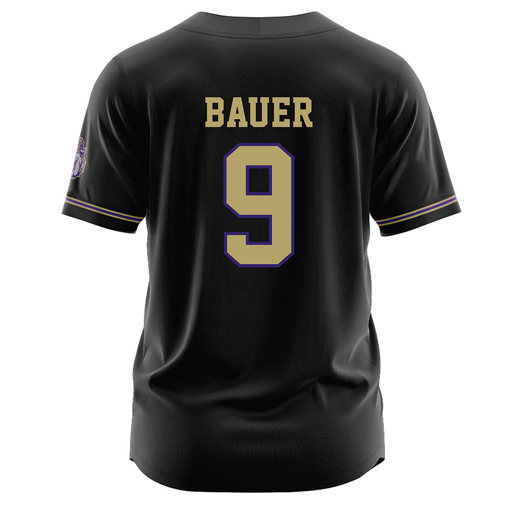 JMU - NCAA Baseball : Landon Bauer - Black Jersey-1