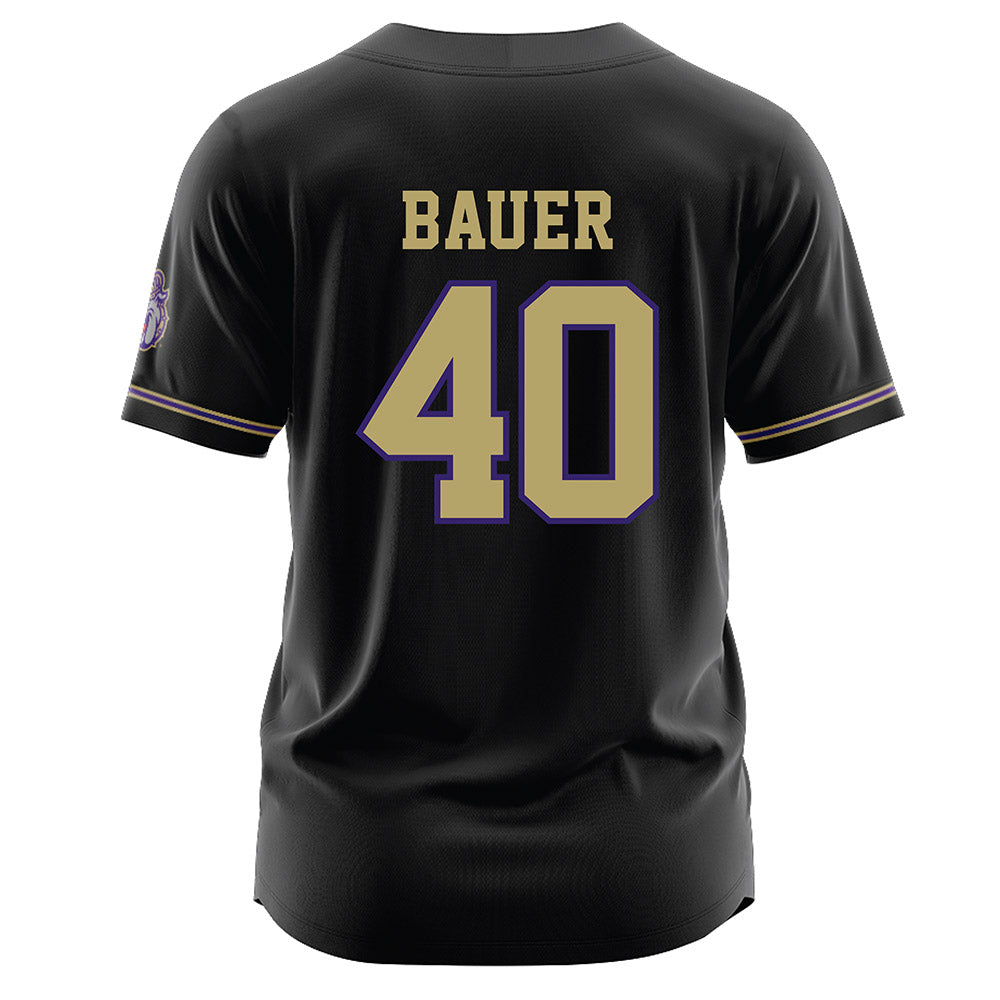 JMU - NCAA Baseball : Patrick Bauer - Black Jersey-1