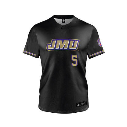 JMU - NCAA Baseball : Wyatt Campbell - Black Jersey-0