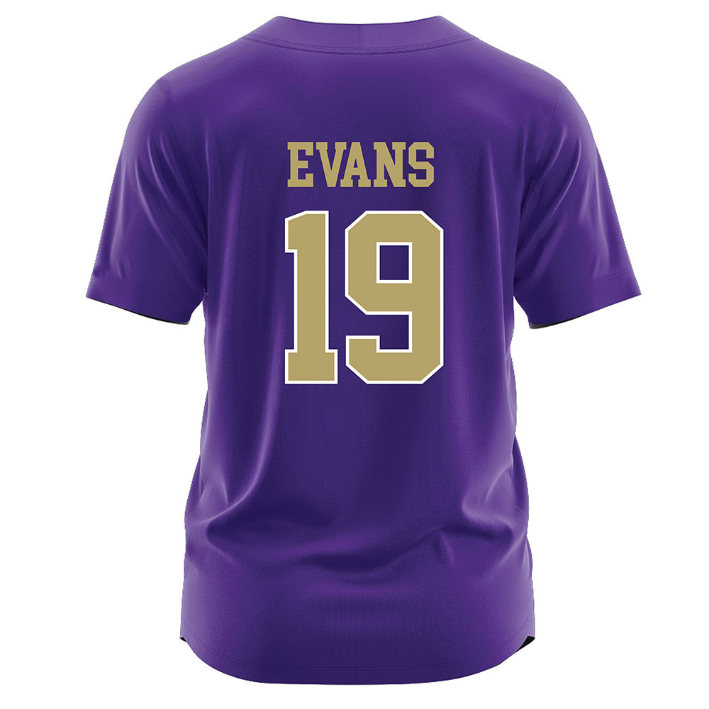 JMU - NCAA Softball : Emma Jo Evans - Purple Jersey-1