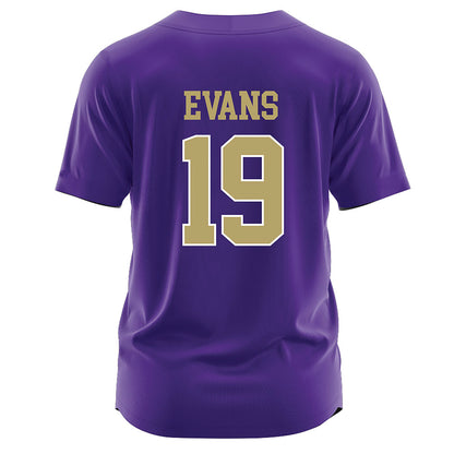 JMU - NCAA Softball : Emma Jo Evans - Purple Jersey-1