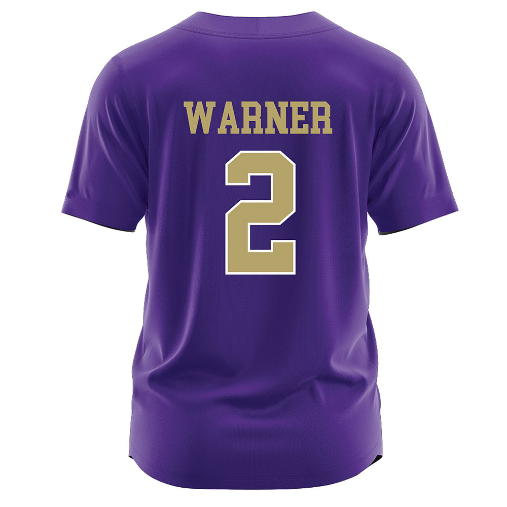 JMU - NCAA Softball : Reaghan Warner - Purple Jersey-1