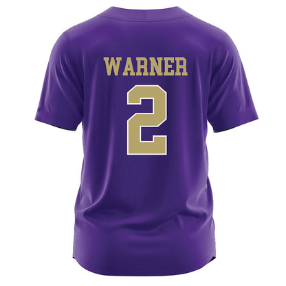 JMU - NCAA Softball : Reaghan Warner - Purple Jersey-1
