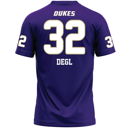 JMU - NCAA Women's Lacrosse : Joey Degl - Purple Lacrosse Jersey-1