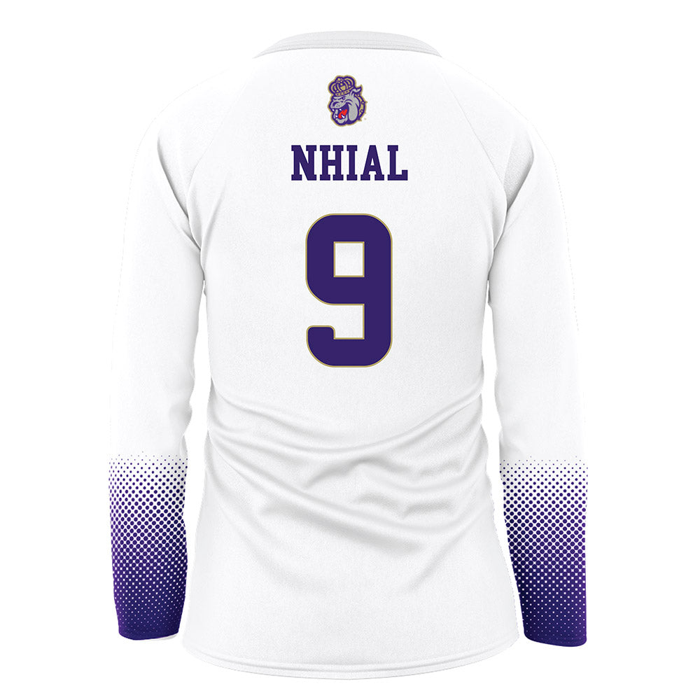 JMU - NCAA Women's Volleyball : Ayen Nhial - White Volleyball Jersey-1