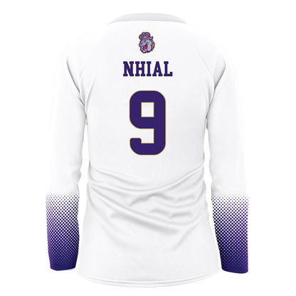 JMU - NCAA Women's Volleyball : Ayen Nhial - White Volleyball Jersey-1