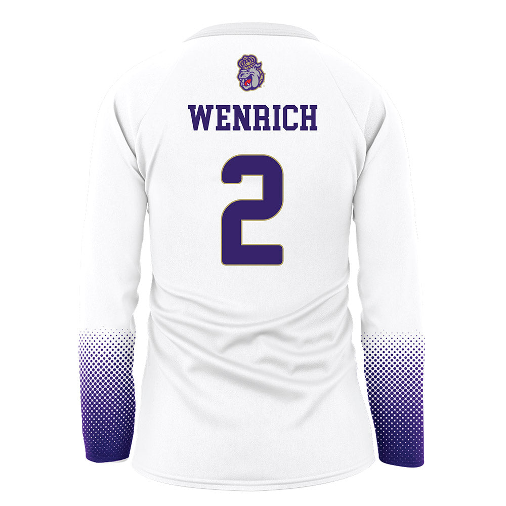 JMU - NCAA Women's Volleyball : Grace Wenrich - White Volleyball Jersey-1
