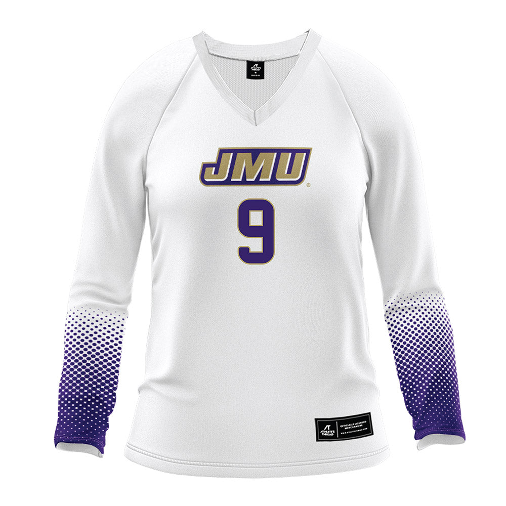 JMU - NCAA Women's Volleyball : Ayen Nhial - White Volleyball Jersey-0