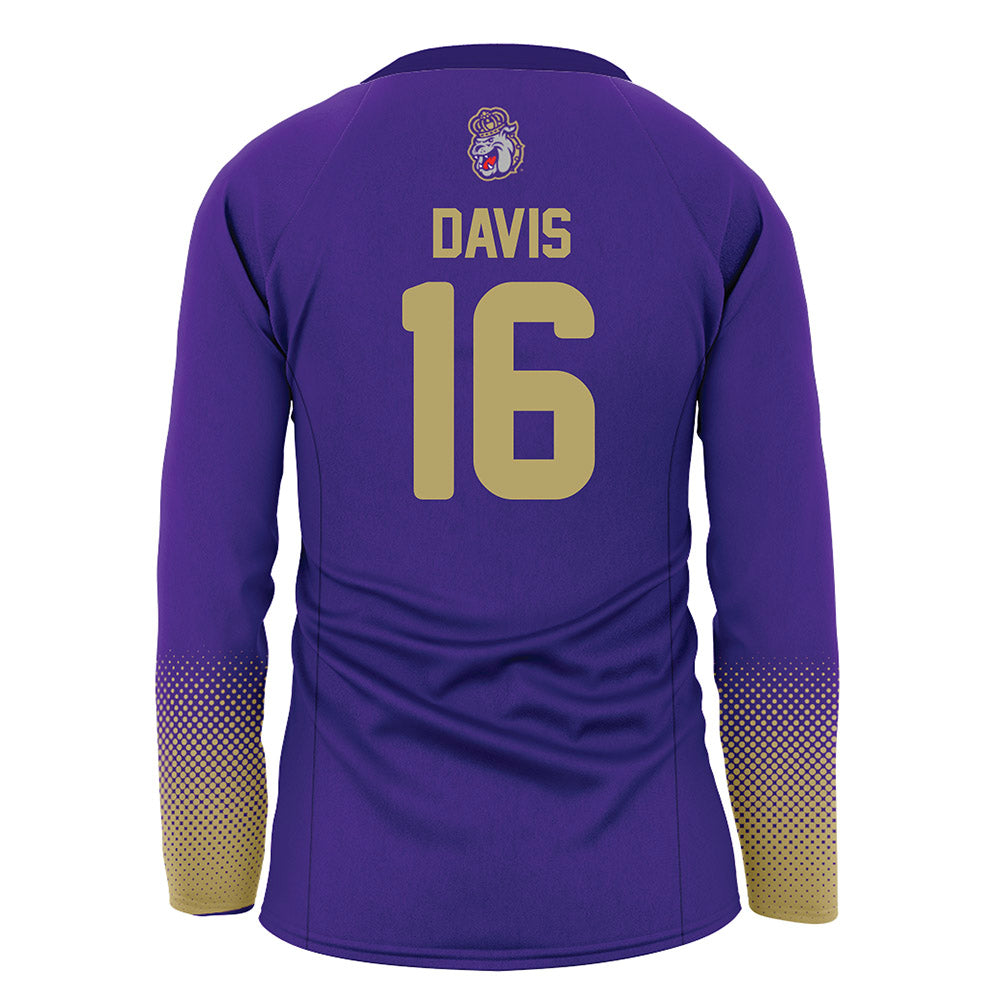 JMU - NCAA Women's Volleyball : Shelby Davis - Purple Volleyball Jersey-1