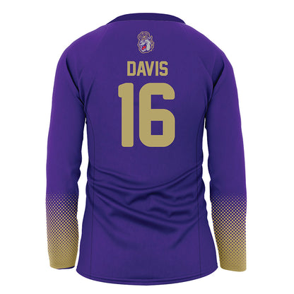 JMU - NCAA Women's Volleyball : Shelby Davis - Purple Volleyball Jersey-1