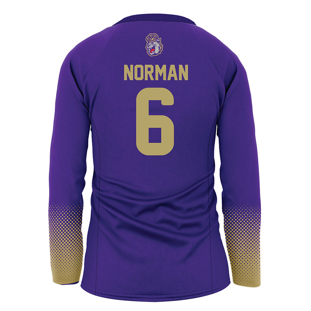 JMU - NCAA Women's Volleyball : Addie Norman - Purple Volleyball Jersey-1