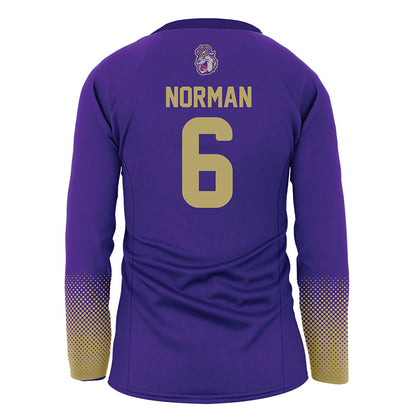 JMU - NCAA Women's Volleyball : Addie Norman - Purple Volleyball Jersey-1