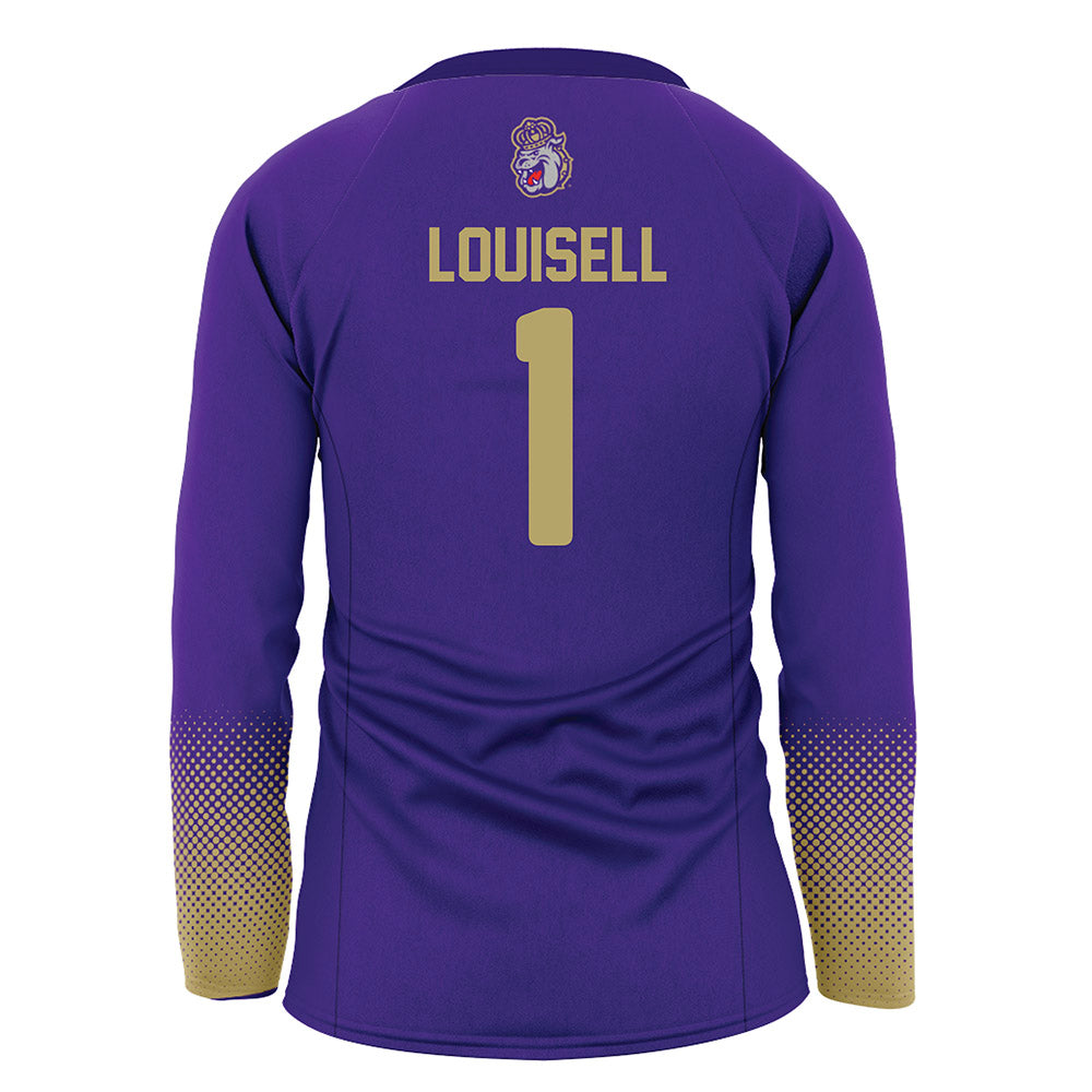 JMU - NCAA Women's Volleyball : Kennedy Louisell - Purple Volleyball Jersey-1
