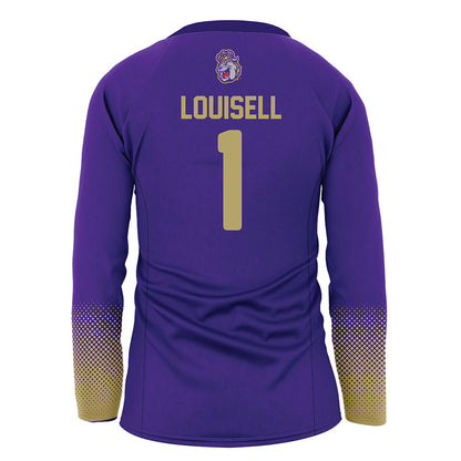 JMU - NCAA Women's Volleyball : Kennedy Louisell - Purple Volleyball Jersey-1