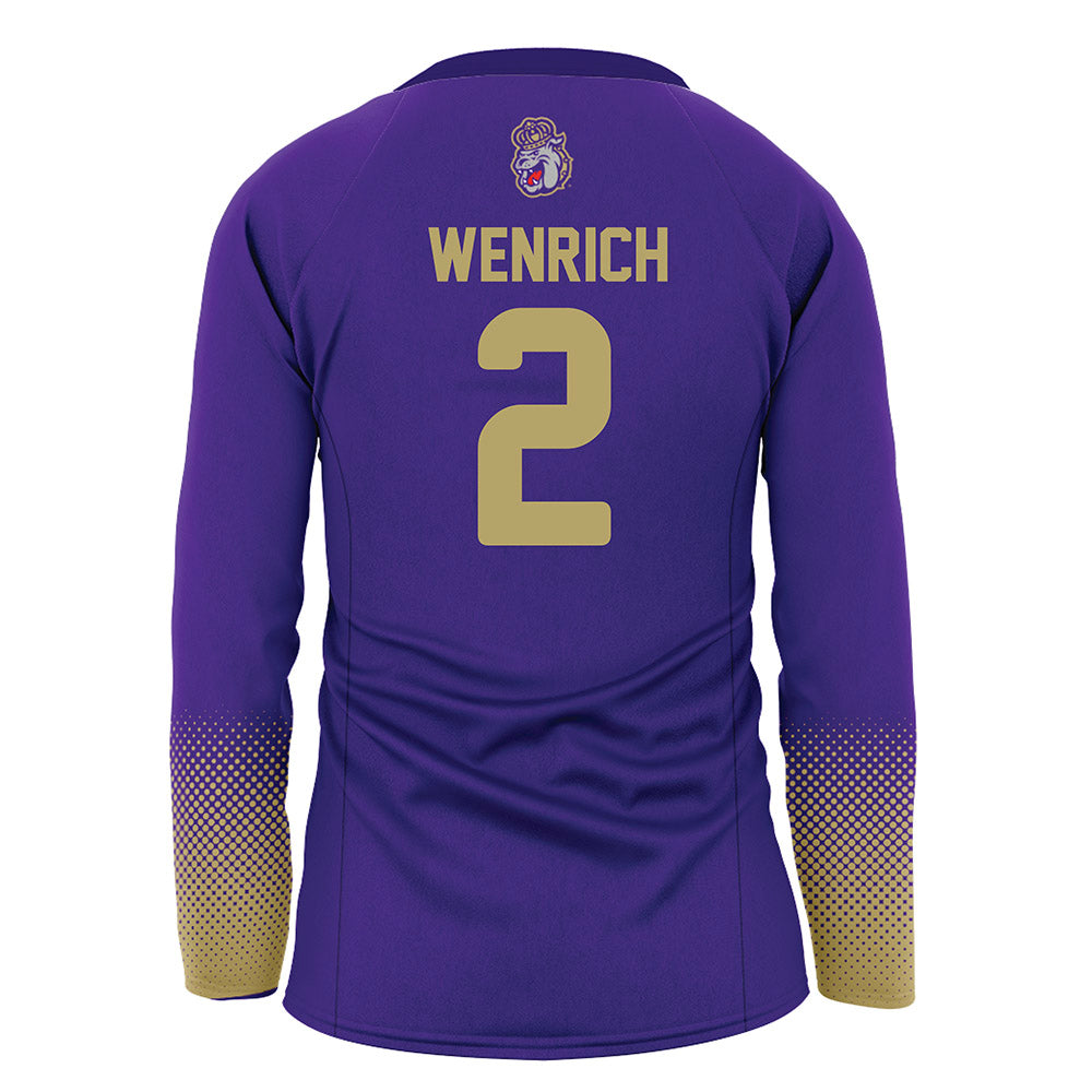 JMU - NCAA Women's Volleyball : Grace Wenrich - Purple Volleyball Jersey-1