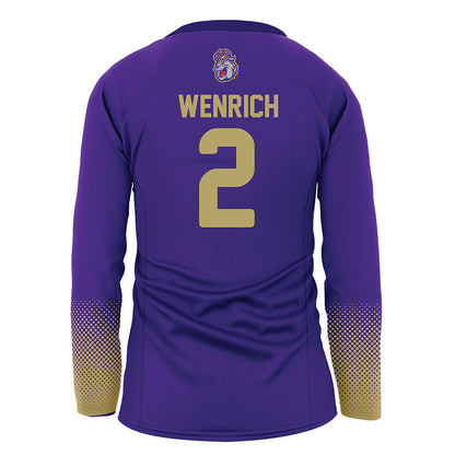 JMU - NCAA Women's Volleyball : Grace Wenrich - Purple Volleyball Jersey-1