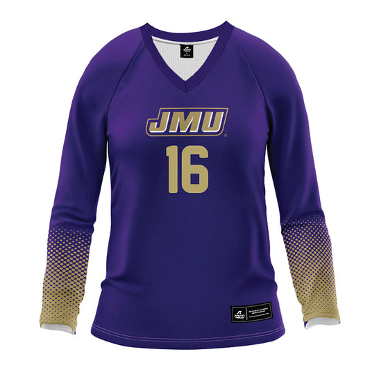 JMU - NCAA Women's Volleyball : Shelby Davis - Purple Volleyball Jersey-0
