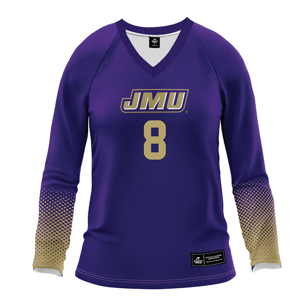 JMU - NCAA Women's Volleyball : Anna Wilson - Purple Volleyball Jersey-0