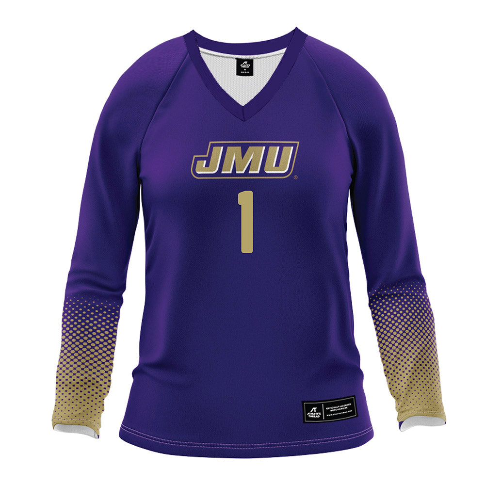 JMU - NCAA Women's Volleyball : Kennedy Louisell - Purple Volleyball Jersey-0