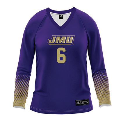 JMU - NCAA Women's Volleyball : Addie Norman - Purple Volleyball Jersey-0