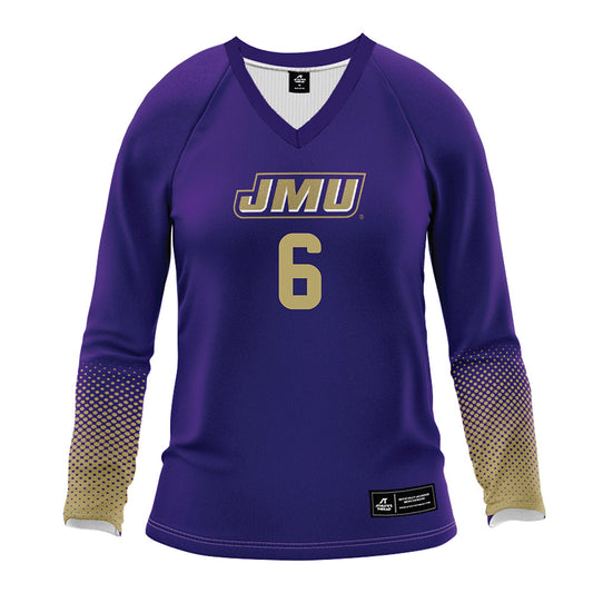 JMU - NCAA Women's Volleyball : Addie Norman - Purple Volleyball Jersey-0