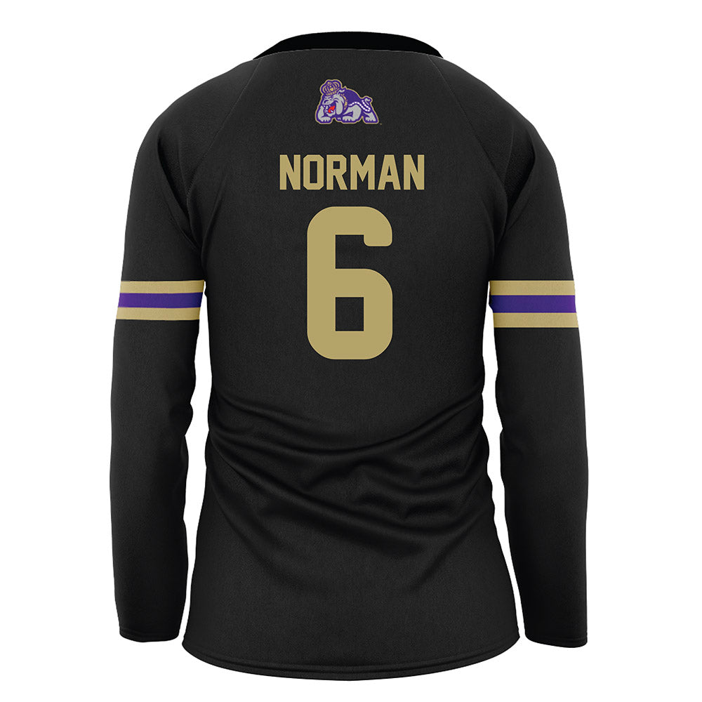 JMU - NCAA Women's Volleyball : Addie Norman - Black Volleyball Jersey-1