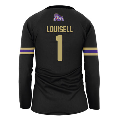 JMU - NCAA Women's Volleyball : Kennedy Louisell - Black Volleyball Jersey-1