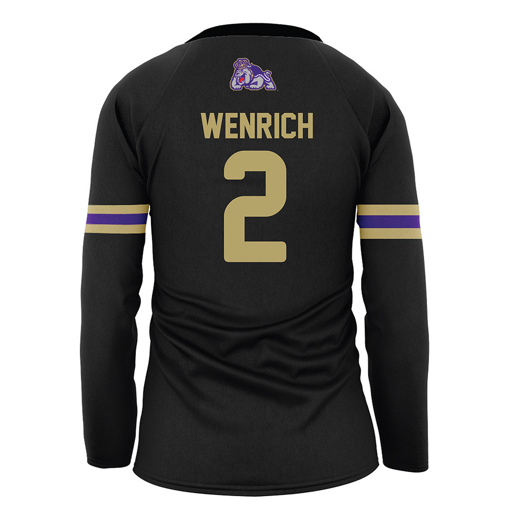 JMU - NCAA Women's Volleyball : Grace Wenrich - Black Volleyball Jersey-1
