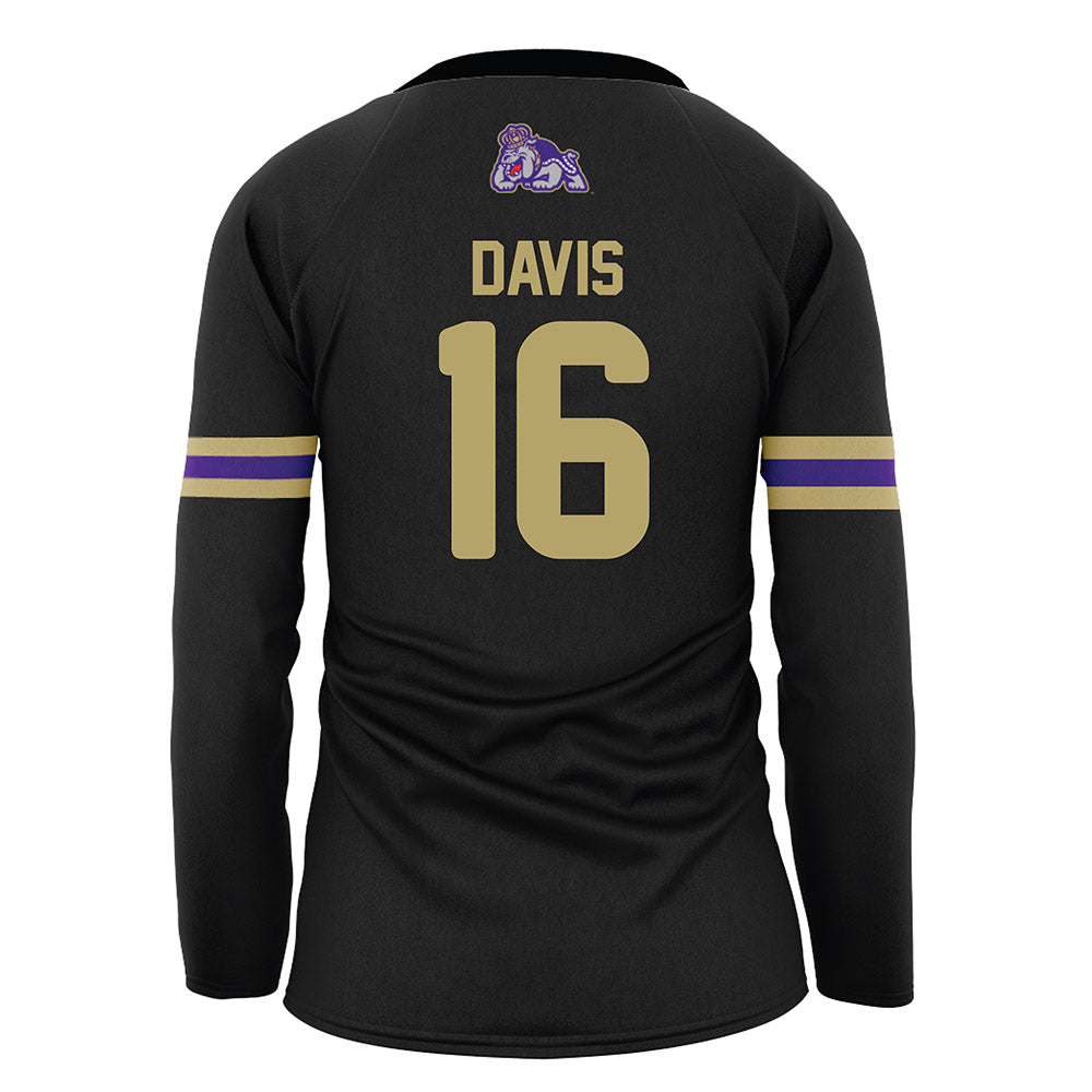 JMU - NCAA Women's Volleyball : Shelby Davis - Black Volleyball Jersey-1