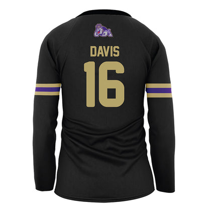 JMU - NCAA Women's Volleyball : Shelby Davis - Black Volleyball Jersey-1