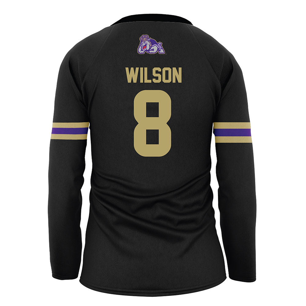 JMU - NCAA Women's Volleyball : Anna Wilson - Black Volleyball Jersey-1
