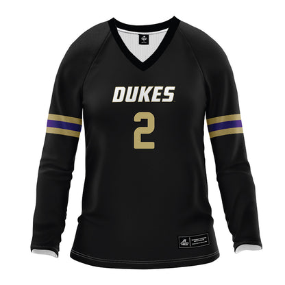 JMU - NCAA Women's Volleyball : Grace Wenrich - Black Volleyball Jersey-0