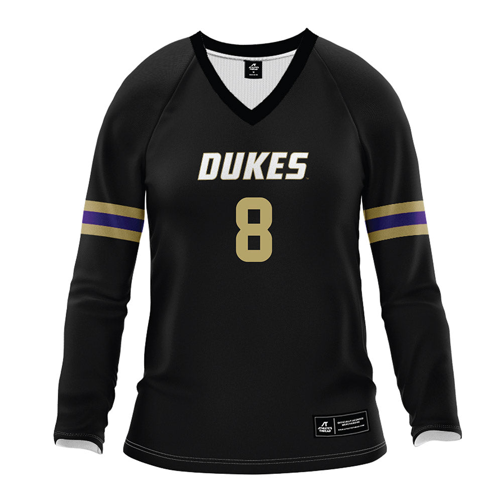 JMU - NCAA Women's Volleyball : Anna Wilson - Black Volleyball Jersey-0