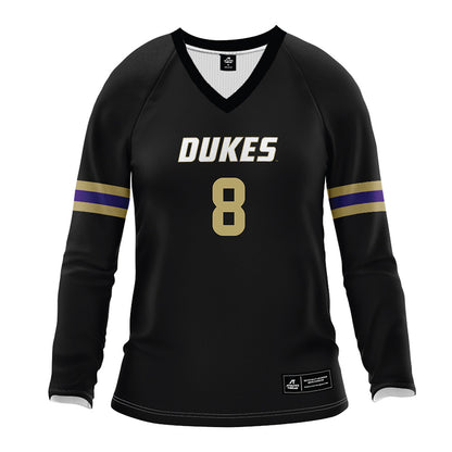 JMU - NCAA Women's Volleyball : Anna Wilson - Black Volleyball Jersey-0