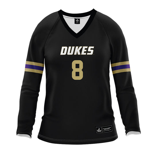 JMU - NCAA Women's Volleyball : Anna Wilson - Black Volleyball Jersey-0