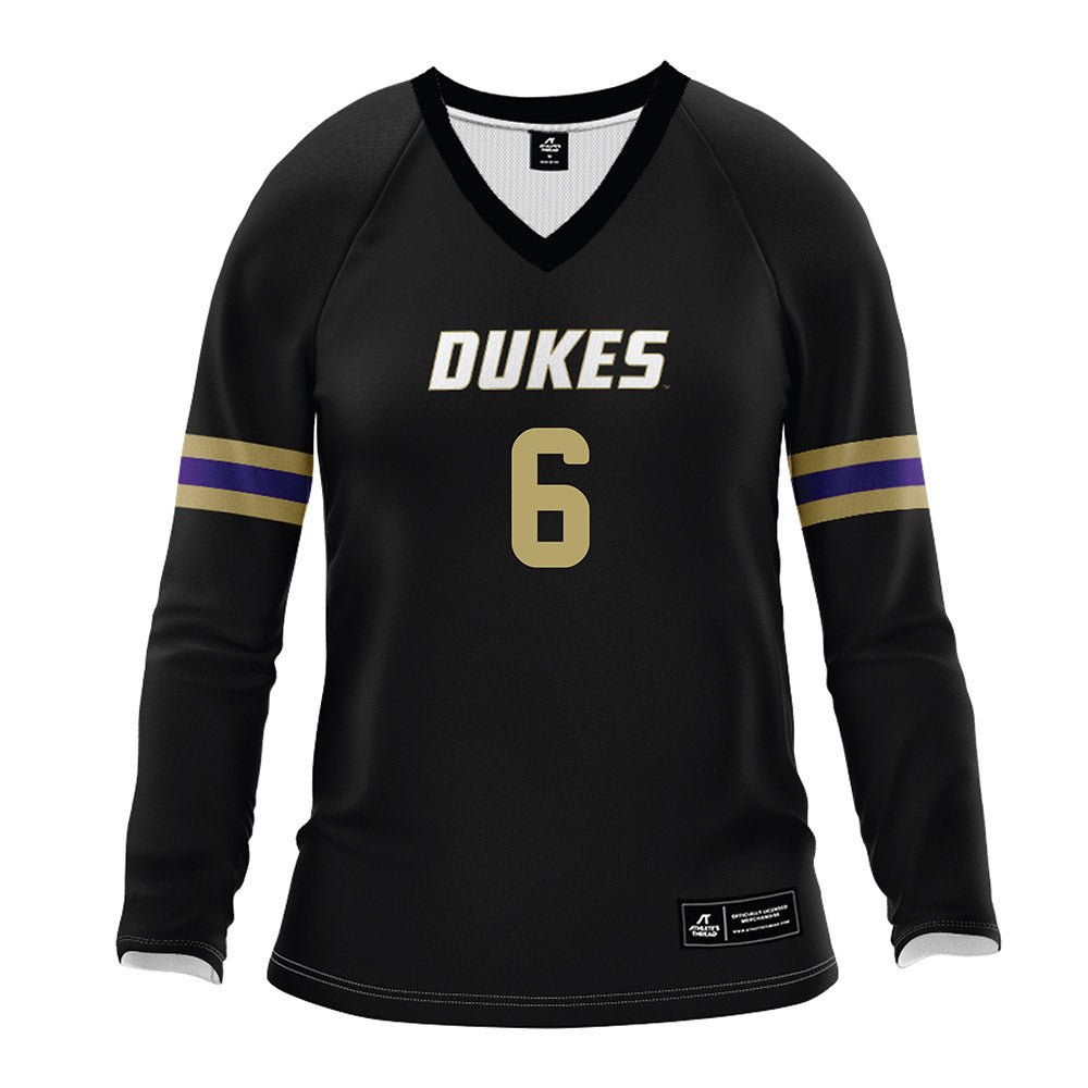 JMU - NCAA Women's Volleyball : Addie Norman - Black Volleyball Jersey-0