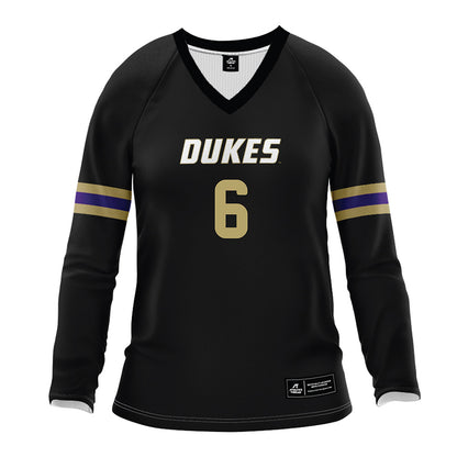JMU - NCAA Women's Volleyball : Addie Norman - Black Volleyball Jersey-0