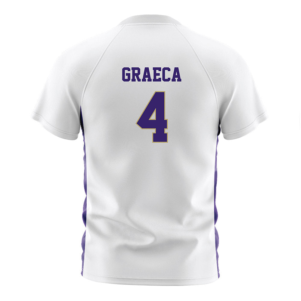 JMU - NCAA Women's Soccer : Emily Graeca - White Soccer Jersey-1