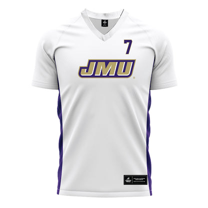 JMU - NCAA Women's Soccer : Gloria Luo - White Soccer Jersey-0