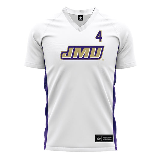 JMU - NCAA Women's Soccer : Emily Graeca - White Soccer Jersey-0