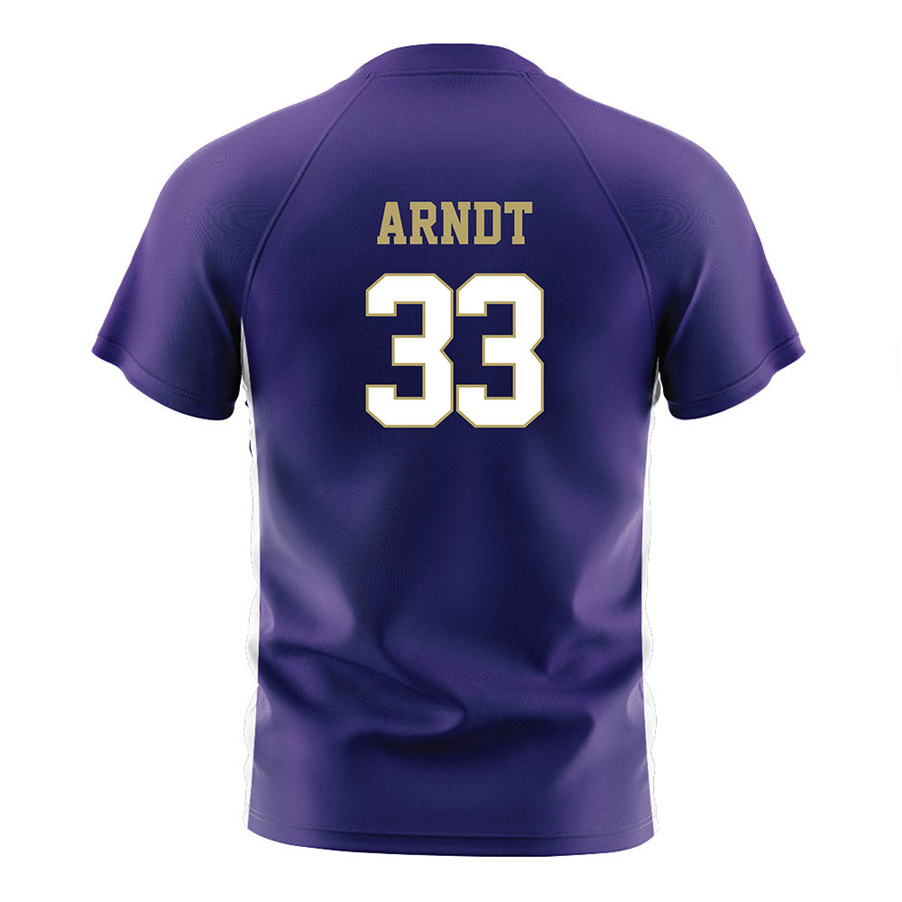 JMU - NCAA Women's Soccer : Aleigha Arndt - Purple Soccer Jersey-1