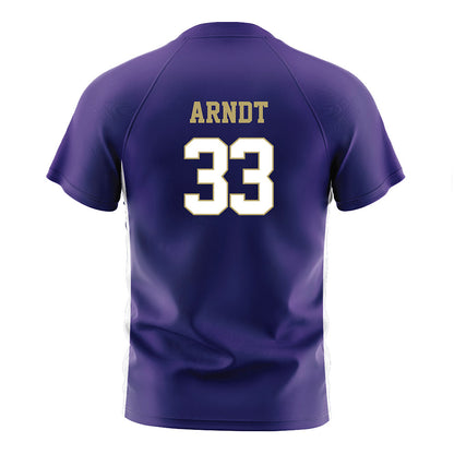 JMU - NCAA Women's Soccer : Aleigha Arndt - Purple Soccer Jersey-1